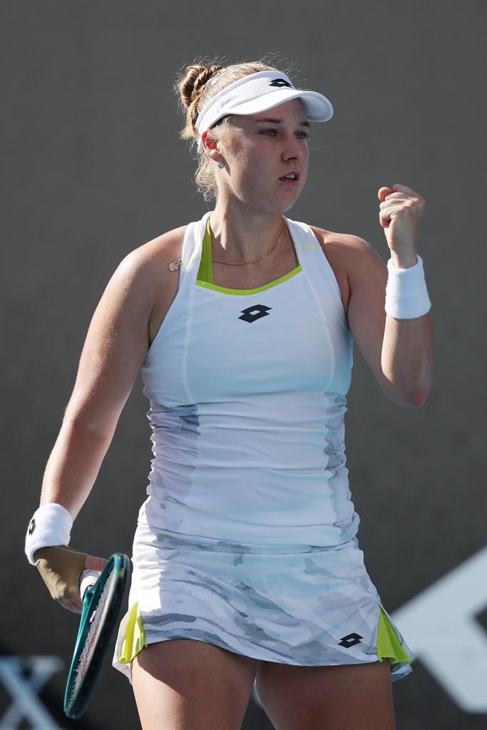 Yelyzaveta Kotliar - Vigo 1 Anna Blinkova célébrant un point à Melbourne