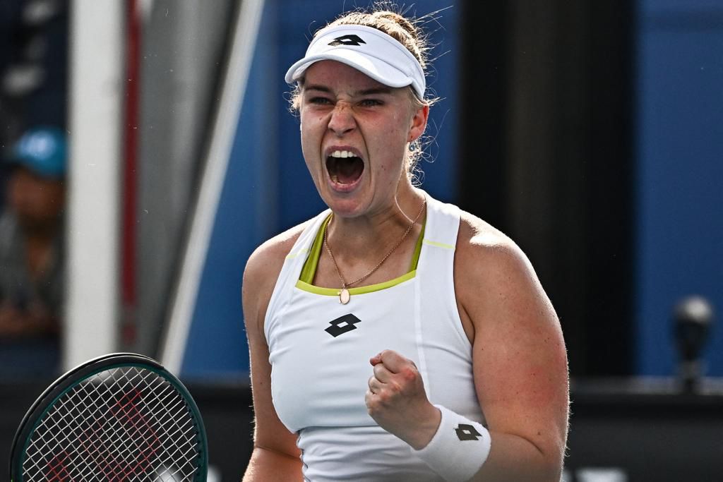 Yekyzaveta Kotliar - Vigo 2 Anna Blinkova exprimant sa joie lors de sa victoire à l’Open d’Australie